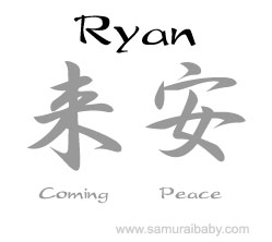 Ryan japanese kanji name